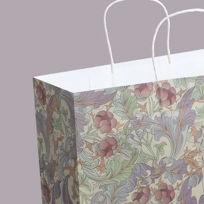 Recycelte, biologisch abbaubare Einzelhandelsverpackung für Lebensmitteleinkäufe, maßgeschneiderte Fast-Food-Take-Away-Kleidungsverpackung, Kraftpapiertüte