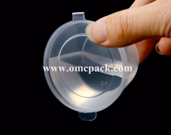 Einweg-Saucenbecher aus PP mit Klappdeckel, Portionsbehälter aus Kunststoff